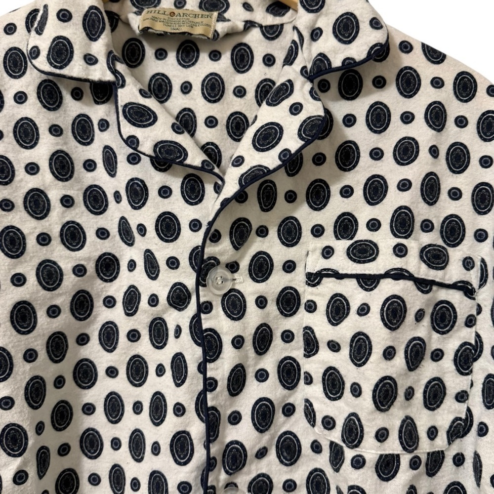 Hill and Archer Men’s Soft Fleece Long Sleeve Button Down Pajama Top Size Small - Picture 4 of 6